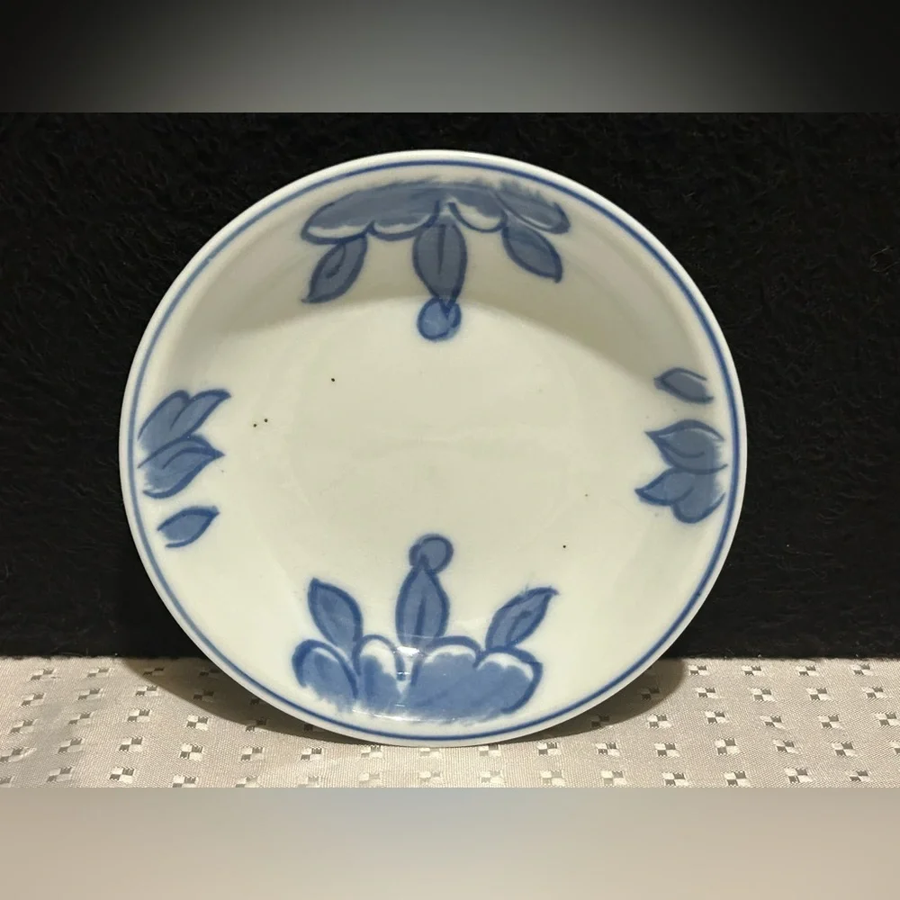 Williams Sonoma Grande Cuisine IDG Blue White Flowers Saucer